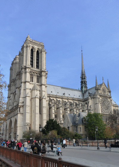 Notre Dame de Paris vue du pont au double